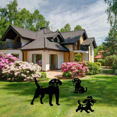 Dog Garden Decoration Lawn Animal Garden Decoration Backyard Lawn Stakes Metal Yard Decor Doge Adornment Gardening Accessories